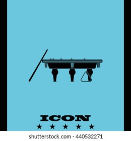 The billiard icon. Game symbol. Flat illustration