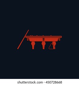 The billiard icon. Game symbol. Flat illustration
