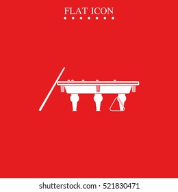 The billiard icon. Game symbol. Flat illustration