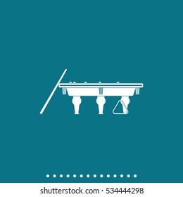 The billiard icon. Game symbol. Flat illustration