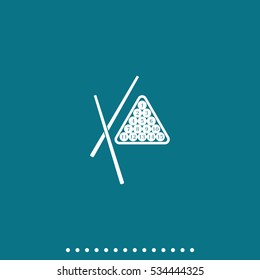 The billiard icon. Game symbol. Flat illustration