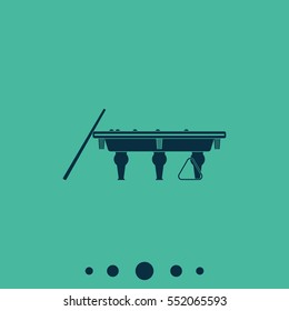 The billiard icon. Game symbol. Flat illustration