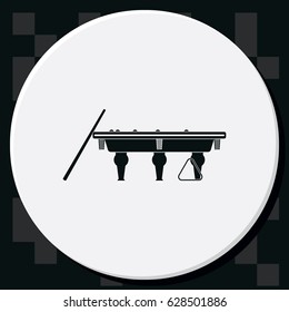 The billiard icon. Game symbol. Flat illustration