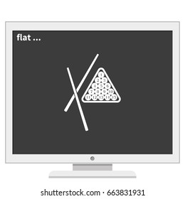 The billiard icon. Game symbol. Flat illustration