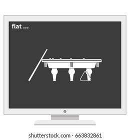The billiard icon. Game symbol. Flat illustration