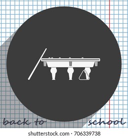 The billiard icon. Game symbol. Flat illustration