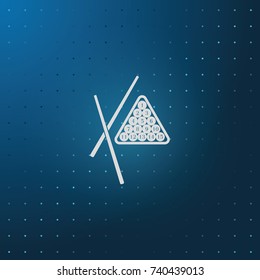 The billiard icon. Game symbol. Flat illustration
