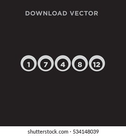 Billiard icon illustration isolated vector sign symbol on black background