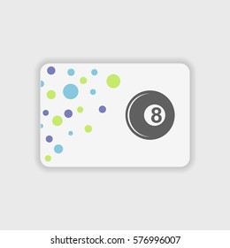 Billiard icon illustration isolated vector sign symbol