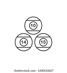 billiard icon, illustration vector template