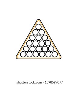 Billiard icon. Line and two colour design template