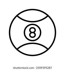 billiard icon. Outline style design isolated on white background