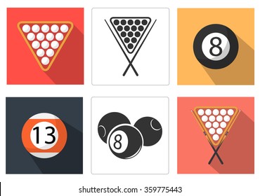 Billiard Icon Set