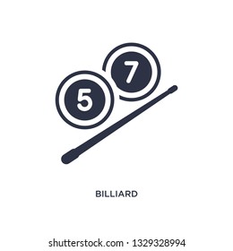 billiard icon. Simple element illustration from free time concept. billiard editable symbol design on white background. Can be use for web and mobile.