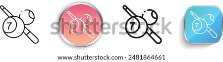 billiard icon. Thin Linear, Regular and Button Style Design Isolated On White Background