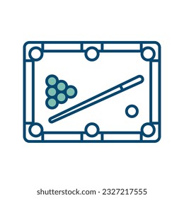 plantilla de diseño de vector de icono de billar en fondo blanco