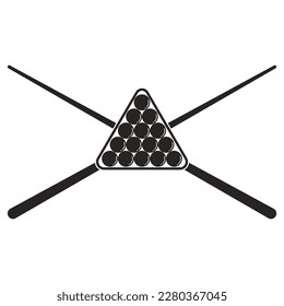 Diseño de símbolo de la ilustración de un vector de icono de Billiard
