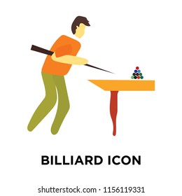 Billiard icon vector isolated on white background, Billiard transparent sign