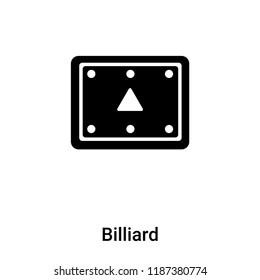 Billiard icon vector isolated on white background, logo concept of Billiard sign on transparent background, filled black symbol