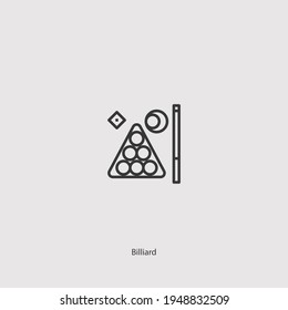 billiard icon vector isolated on white background