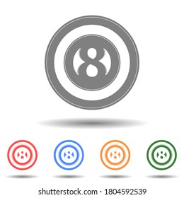 Logo del vector de icono de Billiard con un fondo aislado