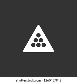 billiard icon vector. billiard sign on black background. billiard icon for web and app