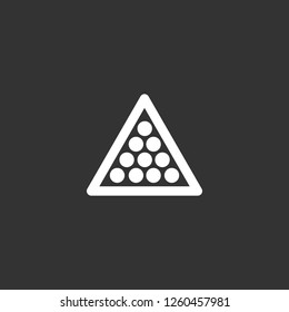 billiard icon vector. billiard sign on black background. billiard icon for web and app