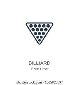 Billiard icon vector. Trendy flat billiard icon from free time collection isolated on white background. Vector illustration can be used for web and mobile graphic design, logo, eps10