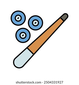 billiard icon with white background vector stock illustration