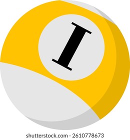 Billiard Letter Vector Element Alphabet I