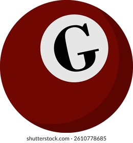 Billiard Letter Vector Element Alphabet G