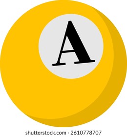 Billiard Letter Vector Element Alphabet A