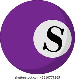 Billiard Letter Vector Element Alphabet S