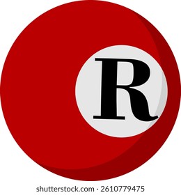 Billiard Letter Vector Element Alphabet R