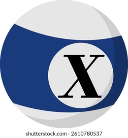 Billiard Letter Vector Element Alphabet X