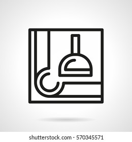 Billiard light lamp abstract symbol on white background. Line style vector icon