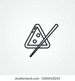 Icono de línea de Billiard. icono lineal de billard triangle web.