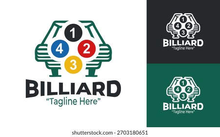 Logotipo del billar Diseño atrevido y fuerte para los Profesionales