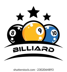 billiard logo design concept vector icon can be used for an app, website or part of a logo