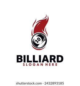 billiard logo design vector illustration