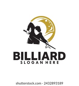 billiard logo design vector illustration