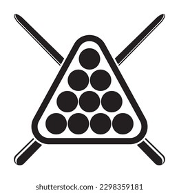 Billiard logo icon vector illustration template design