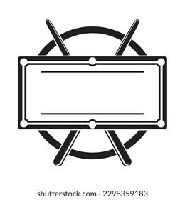 Billiard logo icon vector illustration template design