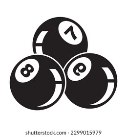 Diseño de ilustraciones vectoriales del icono de Billiard