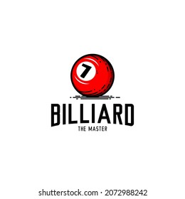 billiard logo illustration vector, ball billiard vector