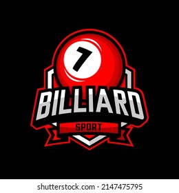 billiard logo illustration vector, ball billiard