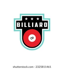 billiard logo illustration vector, ball billiard