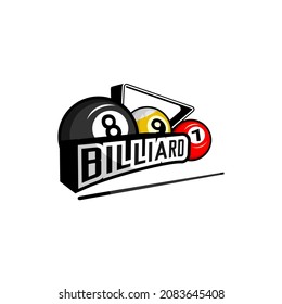 billiard logo illustration vector on white background
