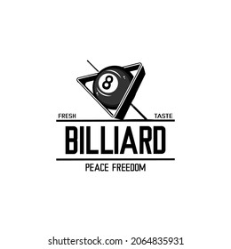 billiard logo illustration vector, sport logo