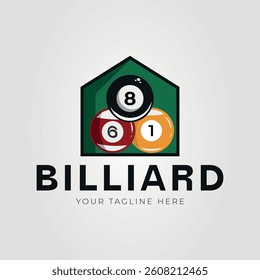 Billiard logo with the numbers 1 6 and 8.